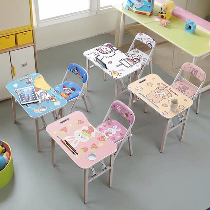 儿童学习桌椅套装小学生家用折叠课桌写字书桌组合小孩作业吃饭台
