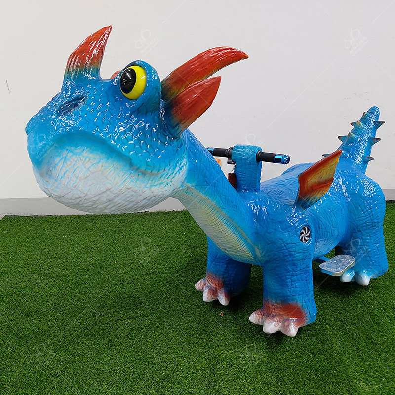 仿真骑行恐龙电瓶车动物电动车儿童硅胶玩具亲子互动电动游乐设备