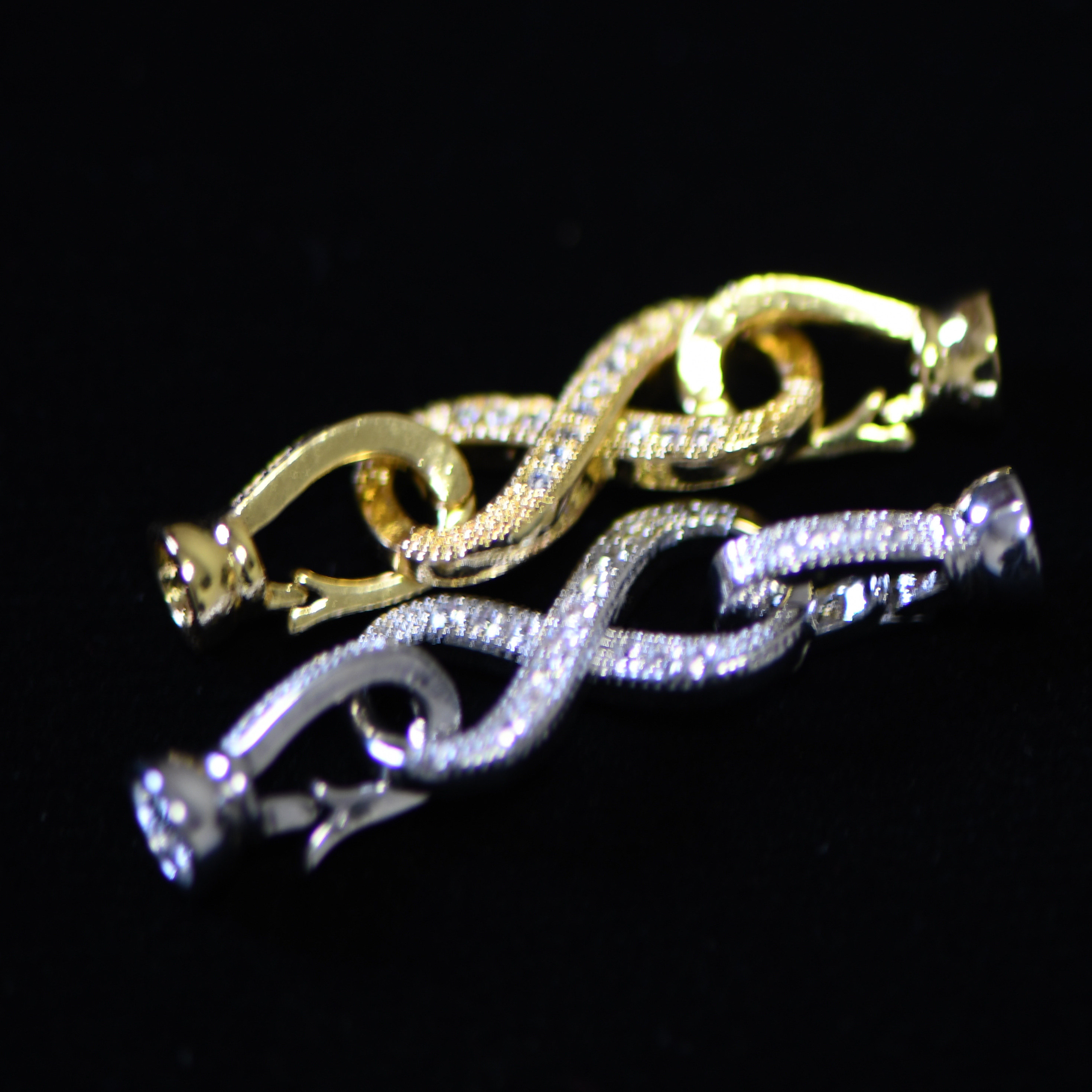 PEARL NECKLACE CLASP SINGLE-ROW DOUBLE-ROW DIY ACCESSORIES 14K GOLD-FILLED FIGURE-8 BUCKLE LOCK BUCKLE SILVER-PLATED BUCKLE FIGURE-EIGHT COPPER