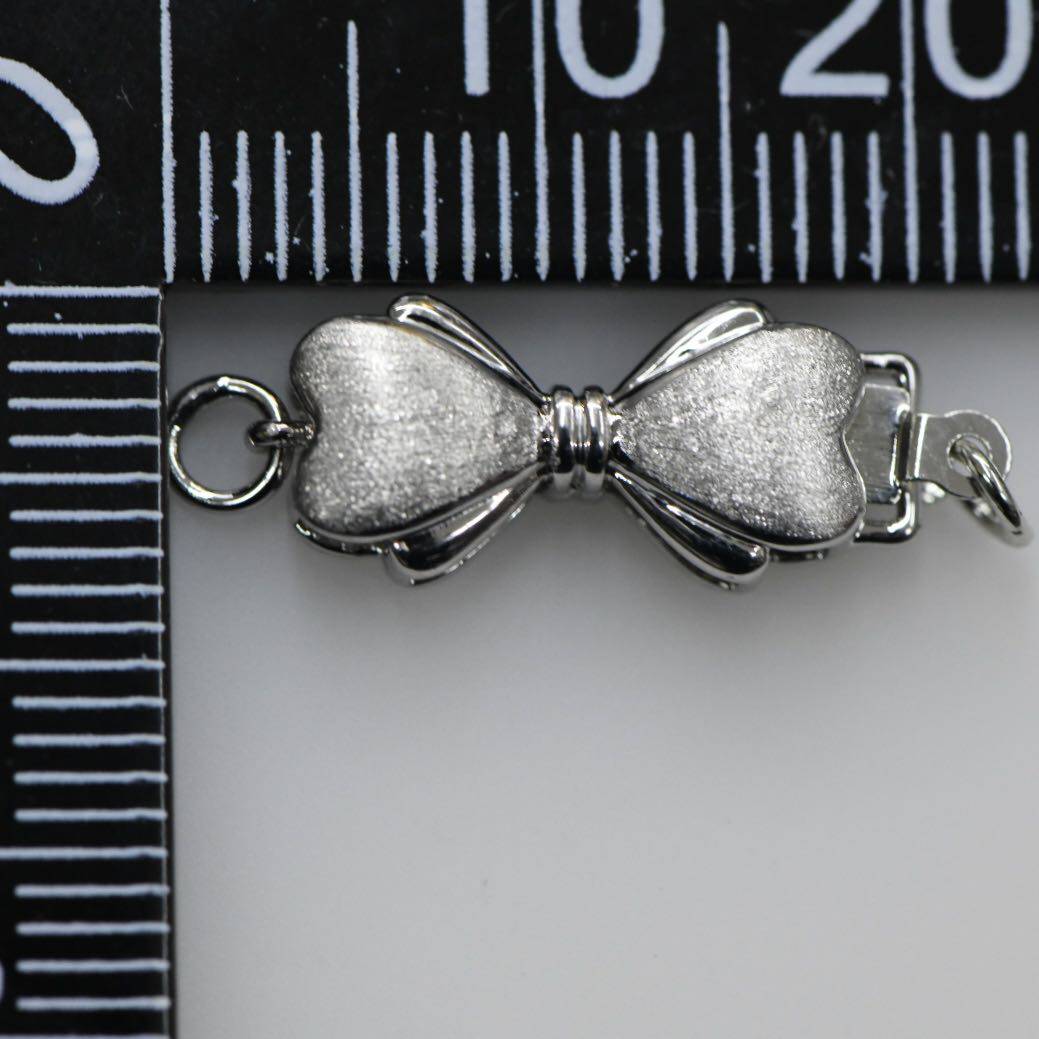 PEARL NECKLACE LOCK BUCKLE HEAD 18K GOLD-FILLED GOLD-FILLED INSERT BOW JEWELRY ACCESSORIES DIY SINGLE-ROW DOUBLE-BREASTED COPPER BUCKLE