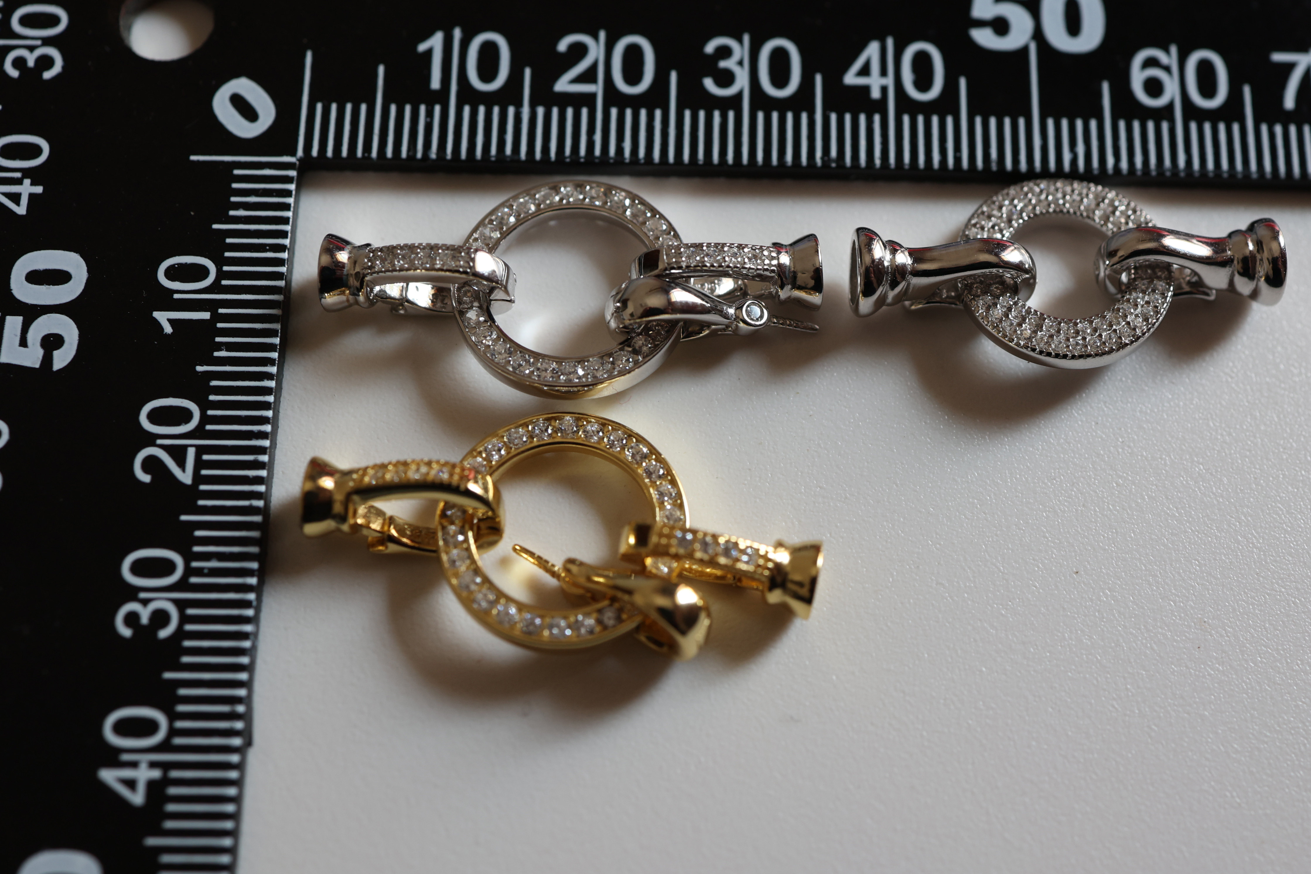 DIY JEWELRY ACCESSORIES S PEARL NECKLACE BUCKLE PENDANT HEAD MATERIAL JAPANESE AND KOREAN STYLE FULL DIAMOND ZIRCON FEMALE