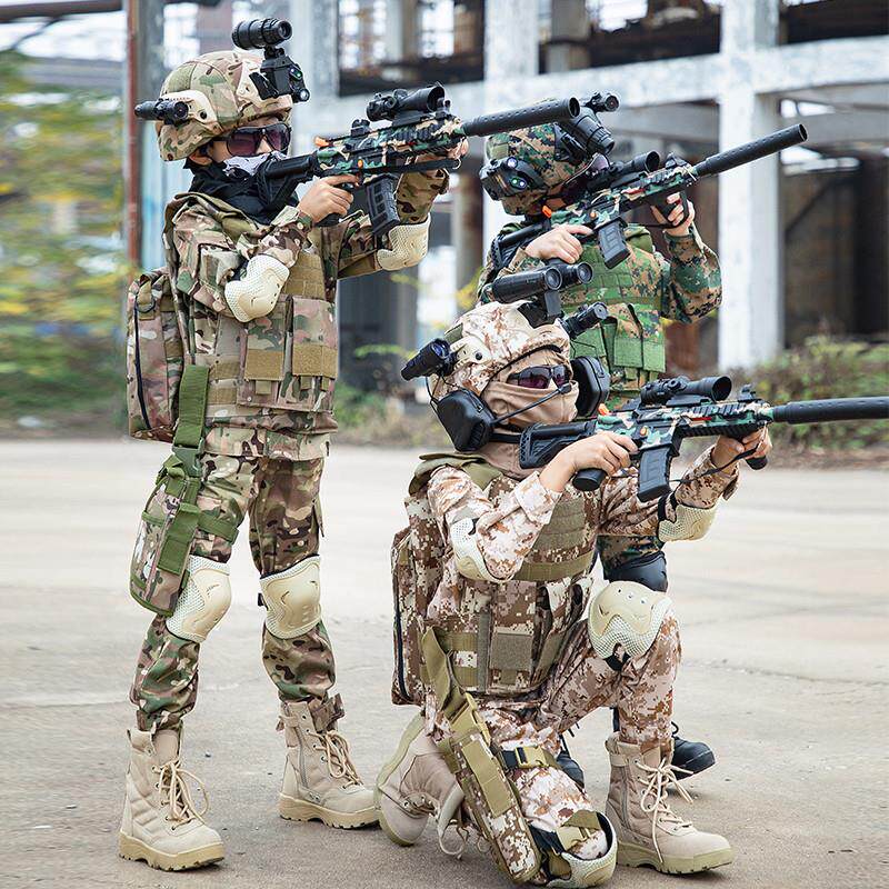 儿童迷彩服套装男童特种兵服装女小学生军训户外秋冬表演生日礼物