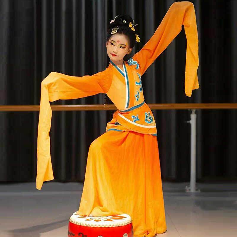 新款儿童玉舞蹈服百舞惊鸿水袖汉唐人中国风演出服飘逸古典舞女子图片