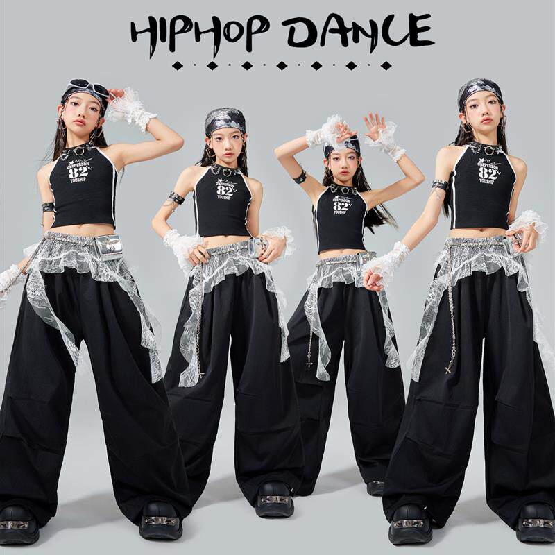 爵士舞女孩服装嘻哈儿童表演服装小学生新新潮舞蹈服装嘻哈表演服