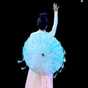 喜雨聆风伞古典舞蹈流苏伞演出道具伞儿童专用汉服旗袍古风油纸伞
