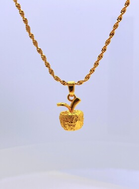 金店同款苹果吊坠小香风甜美气质百搭项链平安好运礼物爆款感包邮