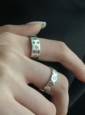 幸运四叶草老骨花开口戒指