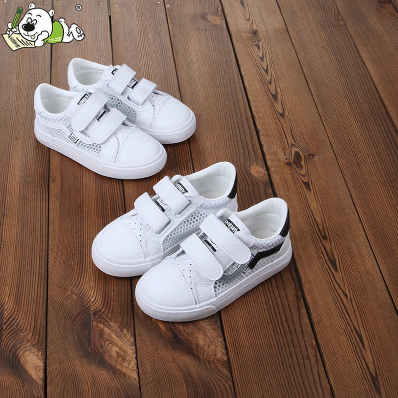 笨笨熊透气小学生单网鞋