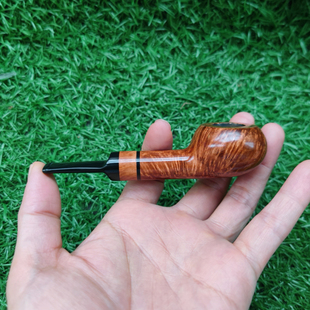 进口石楠木根手工实木小号9MM便携迷你小容量叼斗直式苹果烟斗