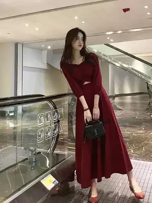 2021 New French gentle style first love sexy lady spring style careful machine sexy knee dress