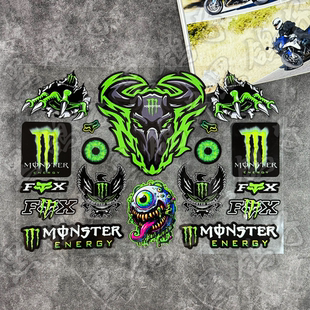 反光鬼爪魔爪摩托车拉花贴画头盔贴花电动车贴纸滑雪板装饰版画