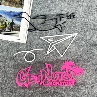 饰车贴 创意装 电动车Get Nuts椰子树贴纸汽车后挡风玻璃下班鸭个性