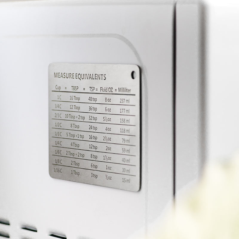 304不锈钢烘焙单位换算表冰箱贴烘焙工具量杯量勺刻度换算茶匙