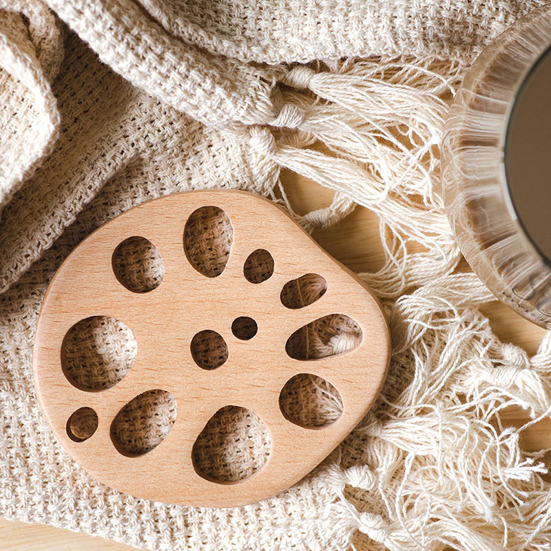 藕片茶托茶道杯垫木质古风简约