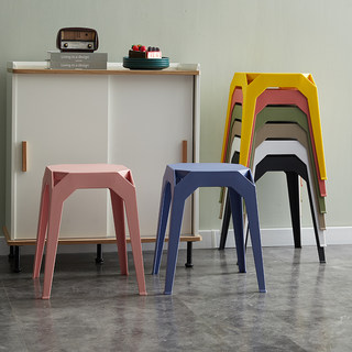 塑料凳子加厚成人家用餐桌高板凳现代简约时尚创意北欧方凳胶凳子