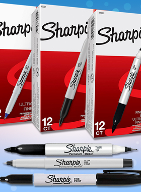 sharpie锐意记号笔美国三福耐低温无尘笔油性笔防水实验室马克笔