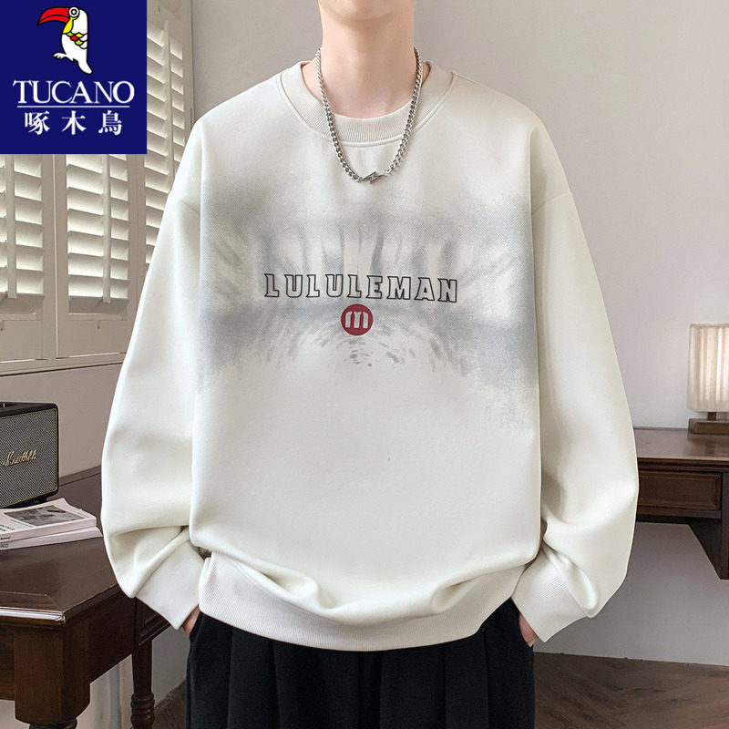 啄木鸟卫衣男春秋季2026新款套头美式风上衣服青少年春装重磅外套,男装,卫衣,淘宝优惠券,粉丝福利购,淘宝优惠卷