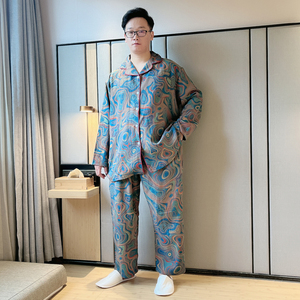 男士棉纱加大码家居服可外穿