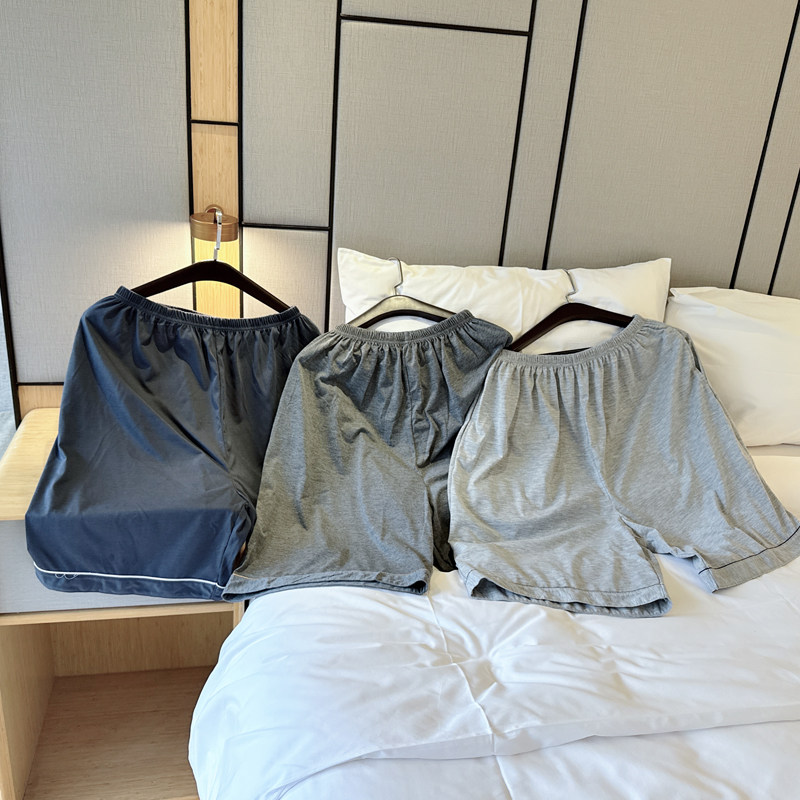 睡裤男夏短裤宽松7XL可外穿薄款家居裤胖子特大码居家裤男大裤衩