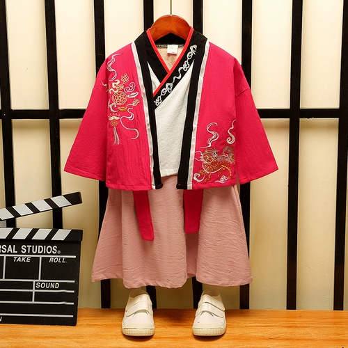 Детское ханьфу, осенний костюм мальчика цветочника, китайский стиль