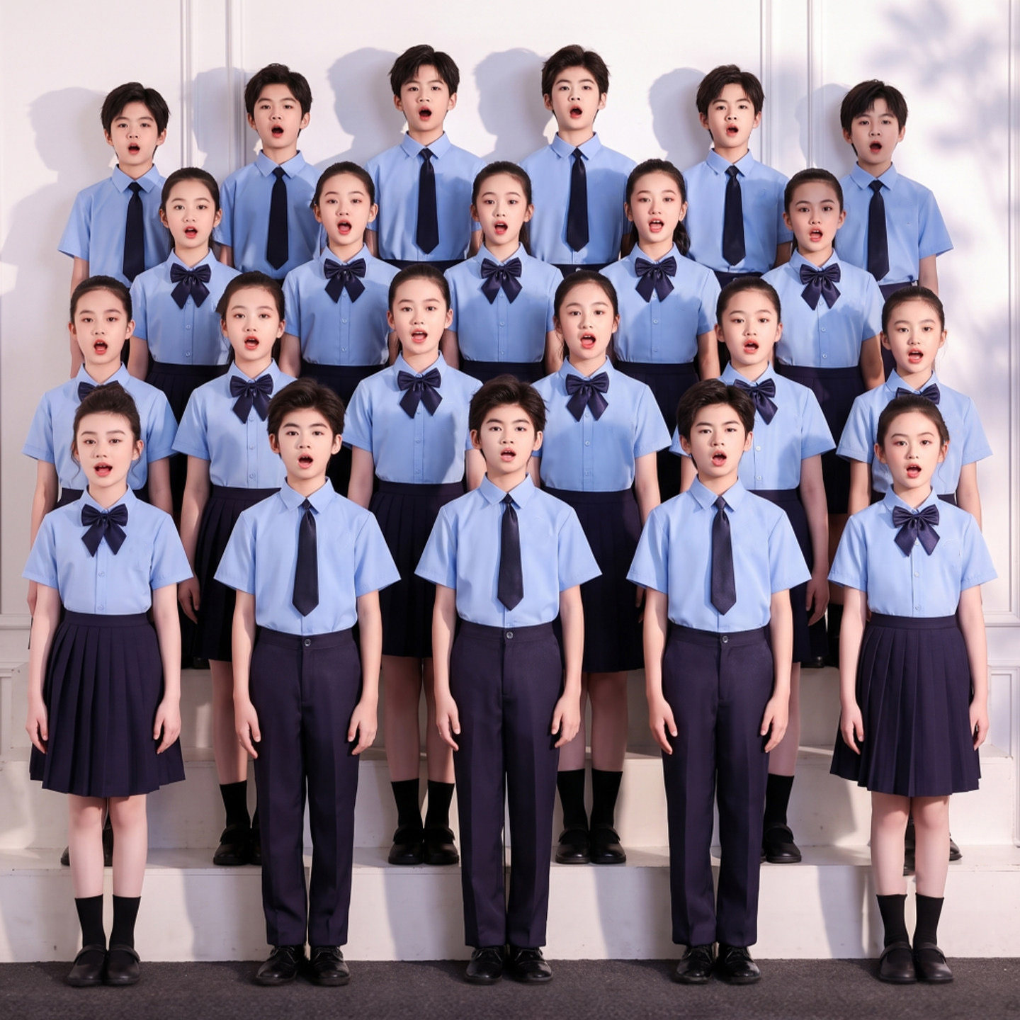 儿童合唱演出服中小学生班服诗歌朗诵演讲比赛表演服主持人礼服