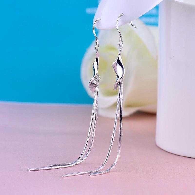 999纯银耳钩长款超仙耳女简约时尚气质流苏线圆脸显瘦性感耳坠,饰品/流行首饰/时尚饰品新,耳线,淘宝优惠券,粉丝福利购,淘宝优惠卷