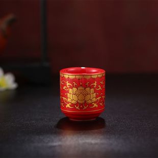 仙家拜神供奉酒杯供关公财神酒盅 供酒杯杯子陶瓷供佛水杯酒