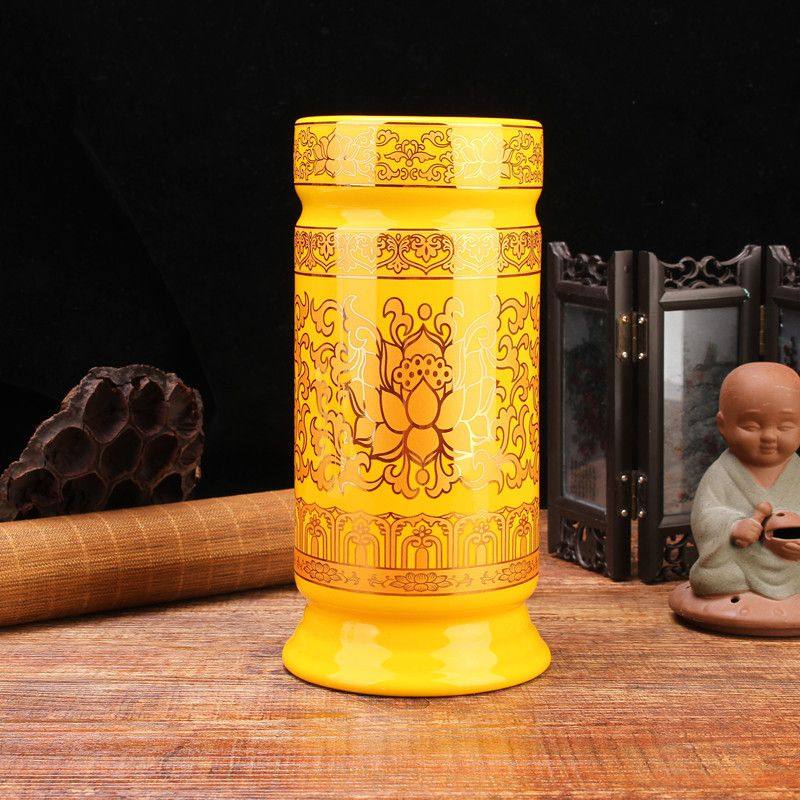 佛堂摆件陶瓷沙金进宝插香香桶线香竹签香莲花香筒插香桶,家居饰品,香托/香盘/香座/香插,淘宝优惠券,粉丝福利购,淘宝优惠卷