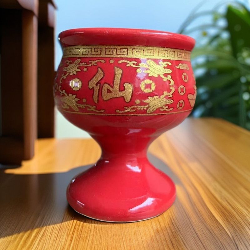 陶瓷酒杯仙家堂口茶杯供水供奉财神家用招财佛前酒盅供奉小茶水杯