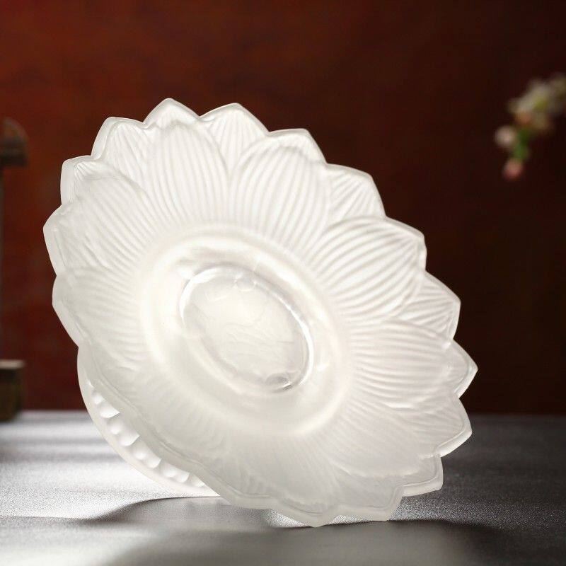 琉璃莲花果盘 家用供奉用品 供佛供盘果碟水果盘供盘贡品供果盘