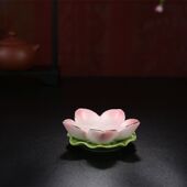 烛台复古中国风陶瓷酥油灯烛台蜡烛灯座莲花灯台家用供佛观音摆件