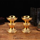 烛台陶瓷佛堂灯佛灯莲花灯座酥油蜡烛佛具用品供佛莲花灯莲花底座