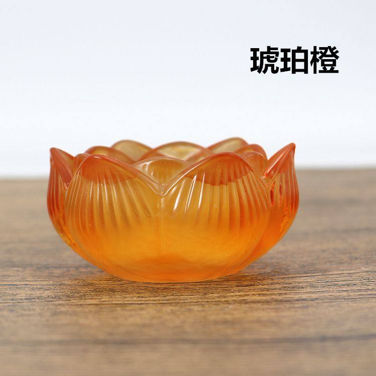 八吉祥水晶灯座家用供佛树脂佛具用品佛灯烛台长明灯灯架