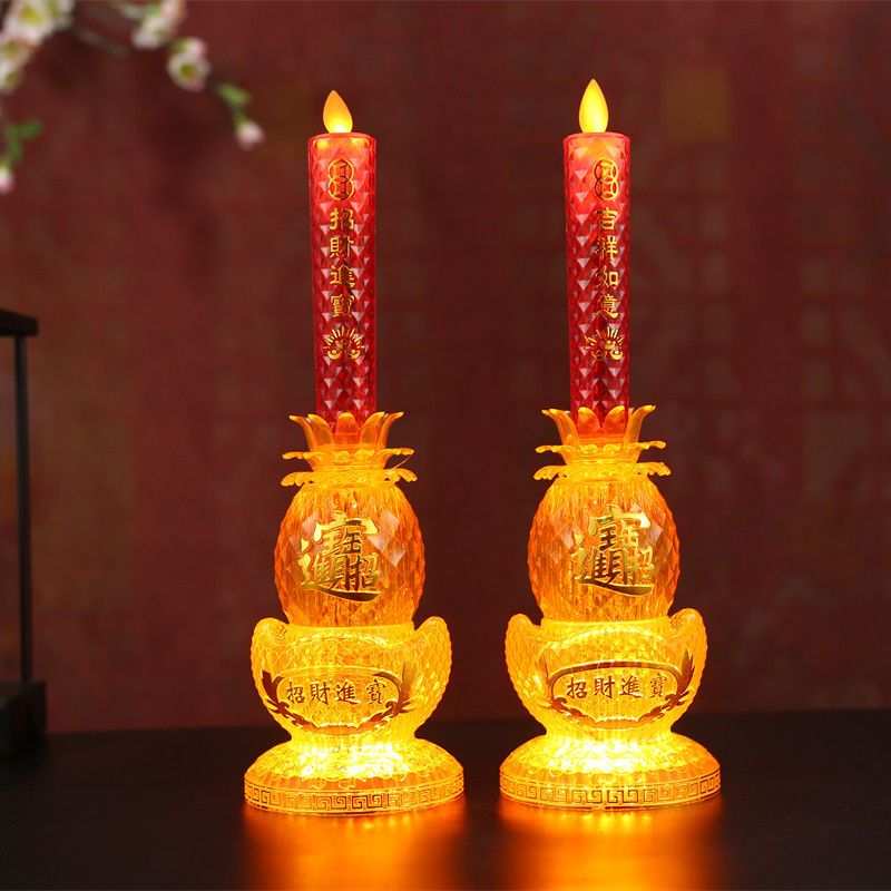 插电佛灯供仙灯佛前led长明灯家用神明供奉神台灯一对寺庙佛堂
