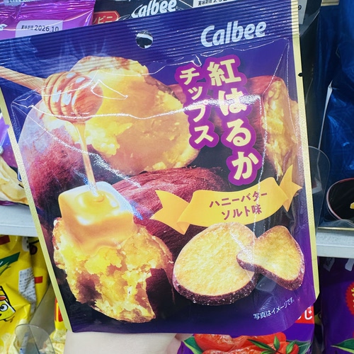 日本代购711便利店卡乐比蜂蜜黄油香地瓜片红薯片山芋