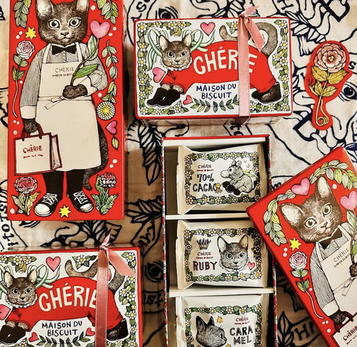 CHÉRIE日本插画家樋口裕子cherie合作款猫咪罐 京都