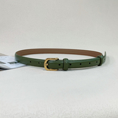 复古金色针扣二层牛皮装 带 饰小皮带女搭配牛仔裙休闲真皮细腰带裤