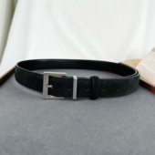 饰搭配牛仔裤 简约二层牛皮皮带吸睛装 半裙 绒面腰带法式 女秋冬新品