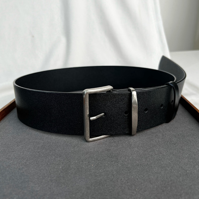 简约大气高级感皮带女复古二层牛皮宽腰带收腰搭配低腰裤大衣腰封