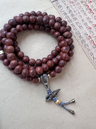 1.0-1.1老凤眼菩提手串，搭配纯金配饰