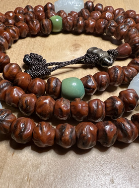 藏区回流柏香籽纤细佛珠手链简约古风多圈搭配和田玉籽料老松石