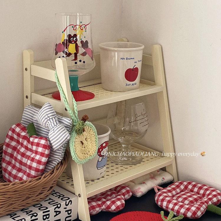 桌面杯子收纳置物架！桌上双层杯架咖啡角茶杯水杯架子收纳架小型