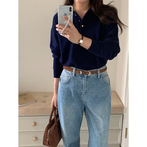 芝士商店~百搭两面纯色复古皮带