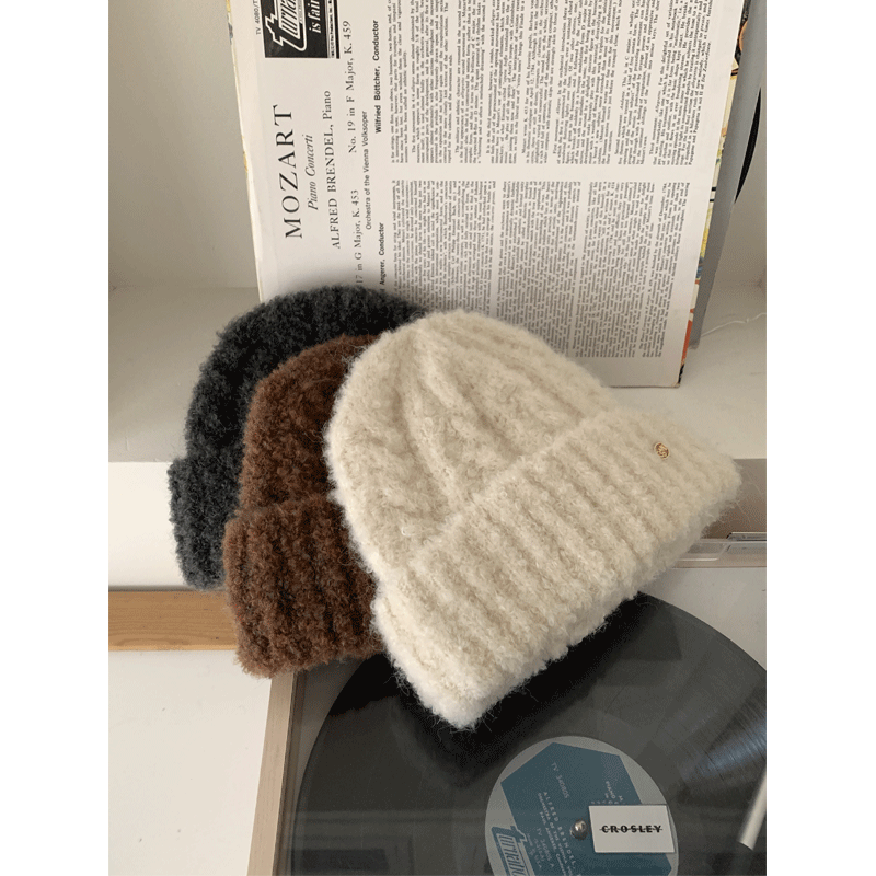 定制款~软糯糯羊毛金标毛线帽