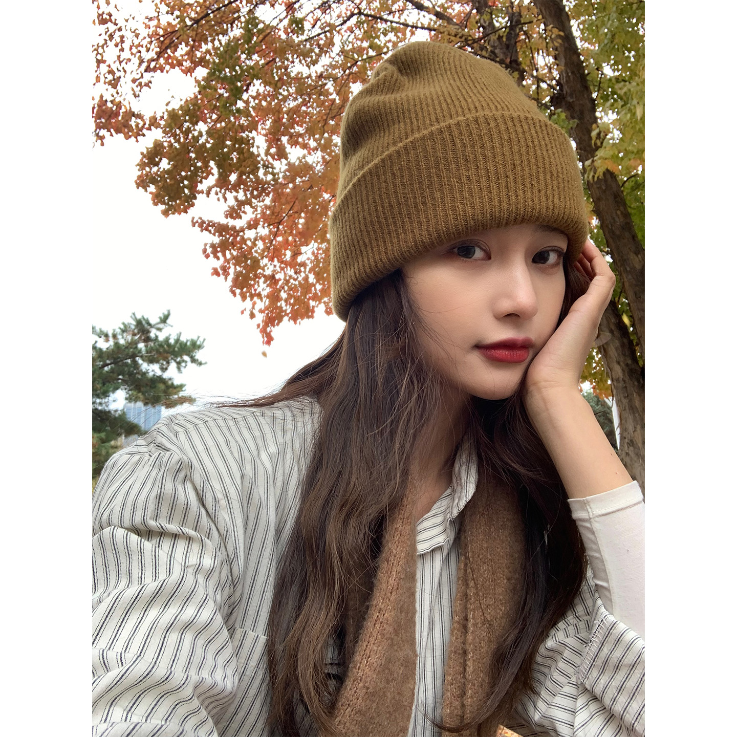 芝士商店秋冬百搭澳洲羊毛毛线帽