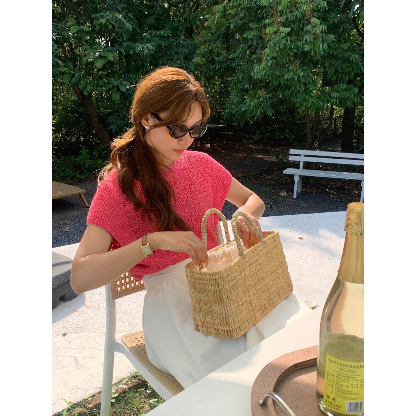 芝士商店经典椭圆遮阳玳瑁墨镜