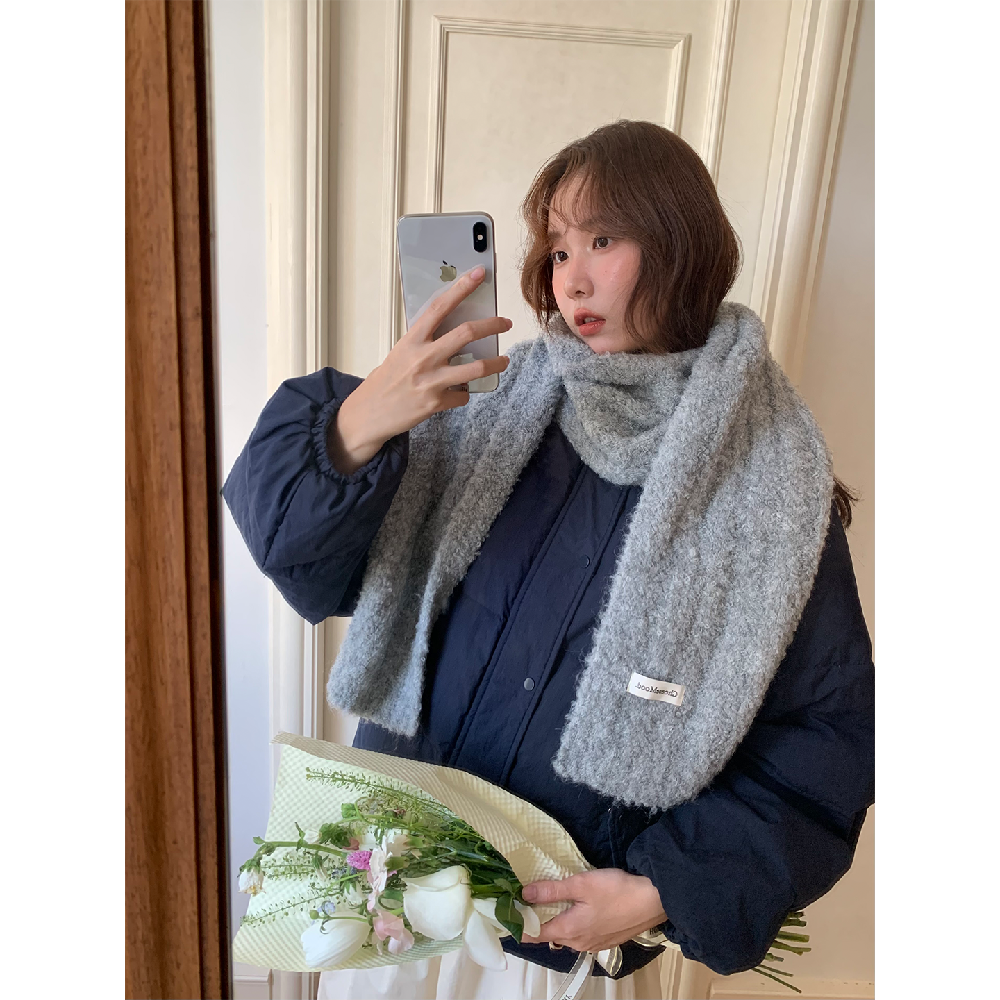 定制款~冬日棉花糖圈圈毛围巾