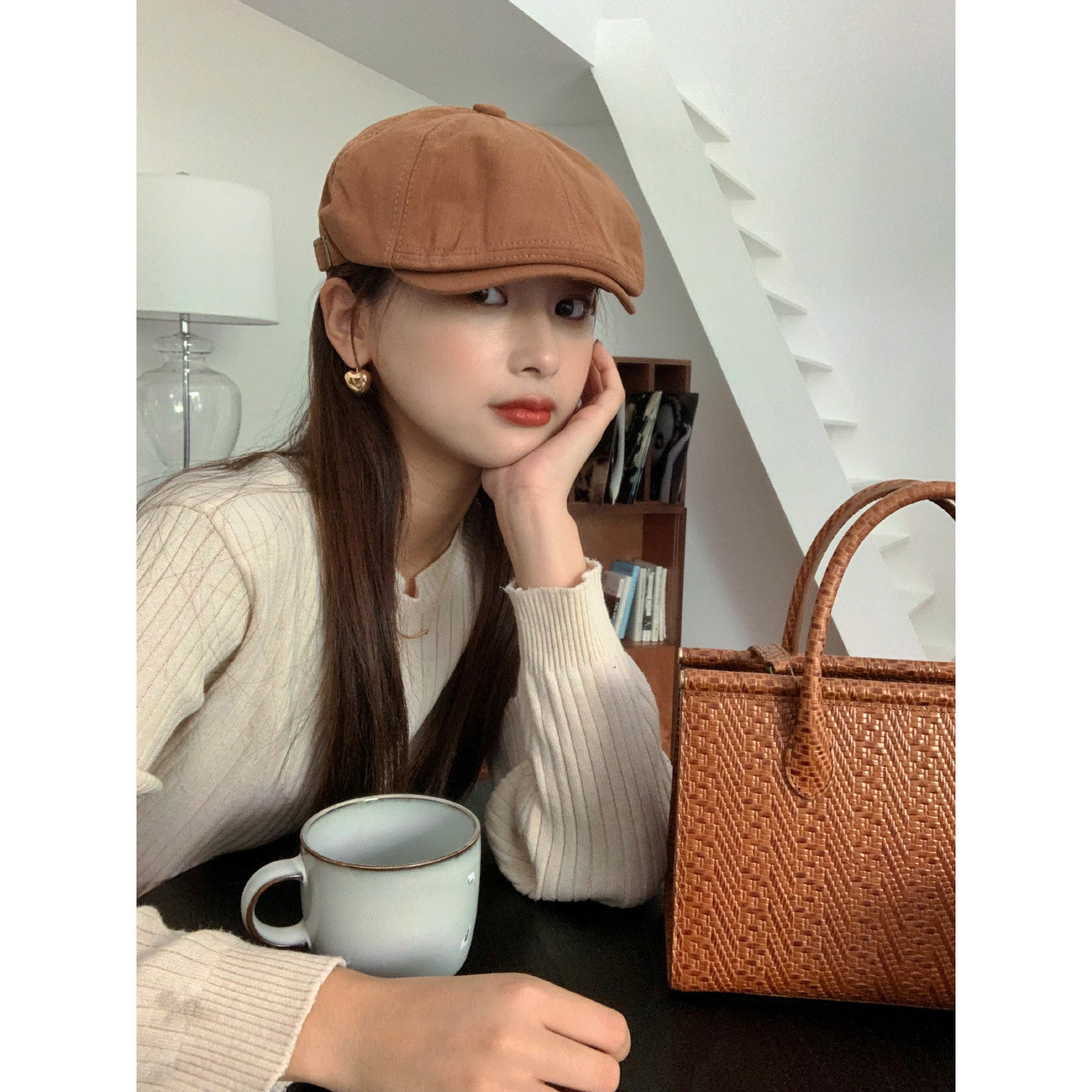 芝士商店~复古橘色前进帽女冬季韩系鸭舌八角报童帽画家贝雷帽子,服饰配件/皮带/帽子/围巾,帽子,淘宝优惠券,粉丝福利购,淘宝优惠卷