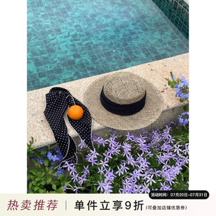 芝士商店 夏鏤空沙灘草編帽防曬帽子 海邊度假遮陽草帽女2025新款