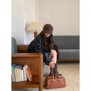 芝士商店 秋冬褶皱日系马术帽八角帽子 复古棕色报童帽女2025新款